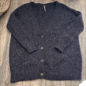 Free PeopleNavy Blue Fuzzy Sweater